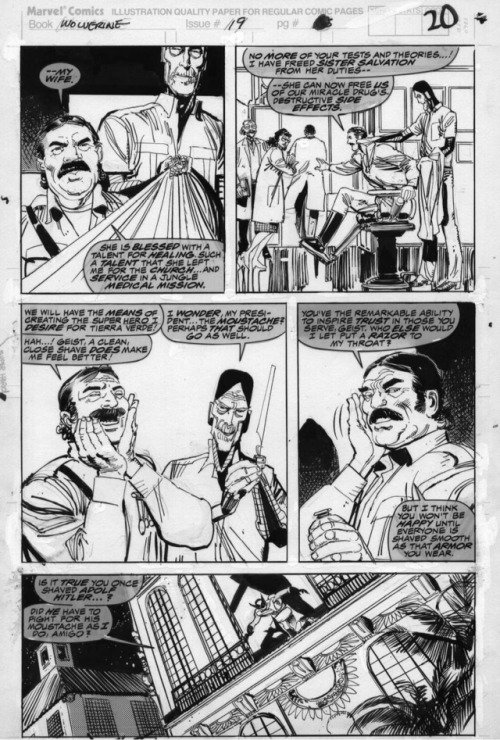 Wolverine #19, page 20 by John Byrne & Klaus Janson & Mike Rockwitz. 1989.