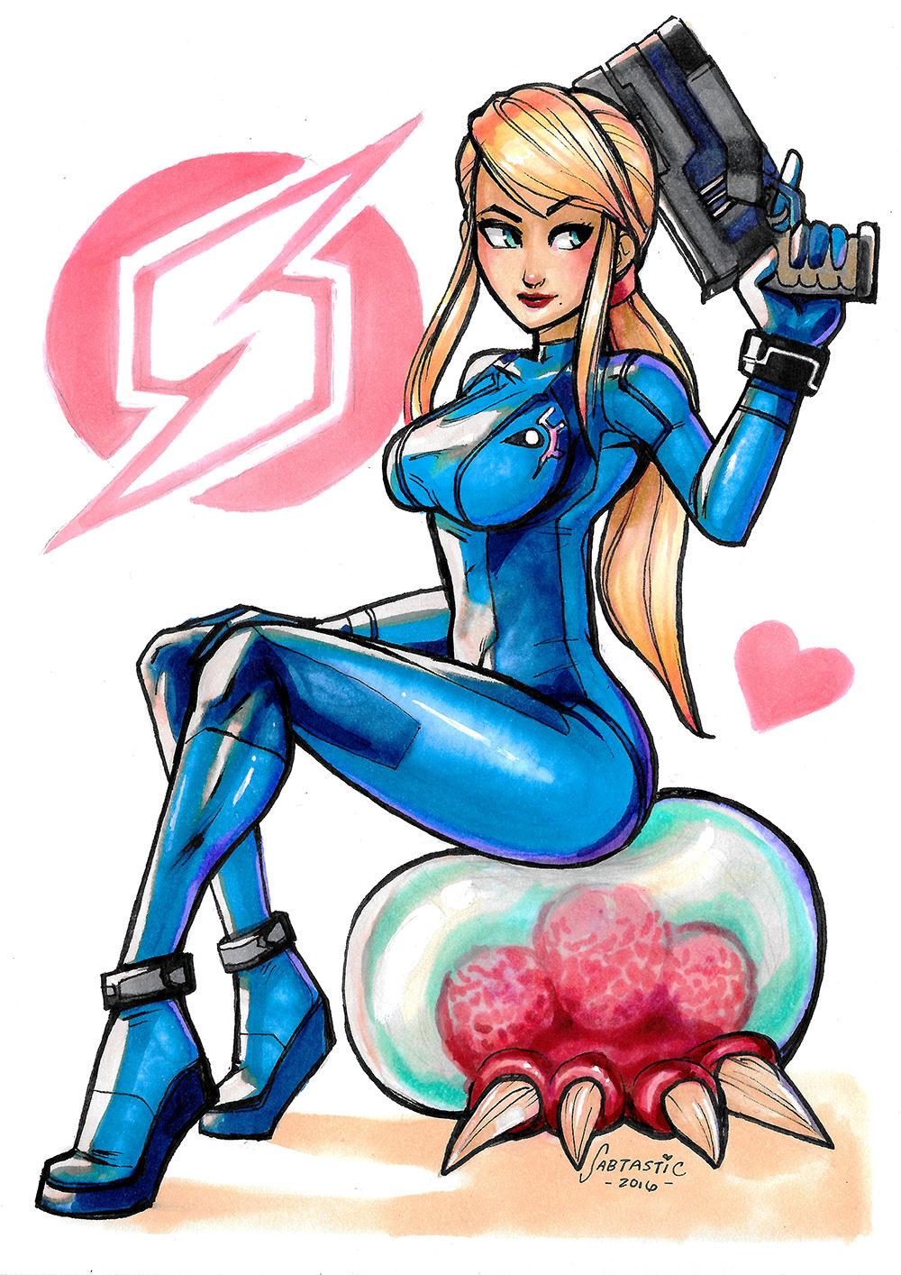 sabtastique: Zero Suit Samus #pinup Commission! Been a while since I did anything