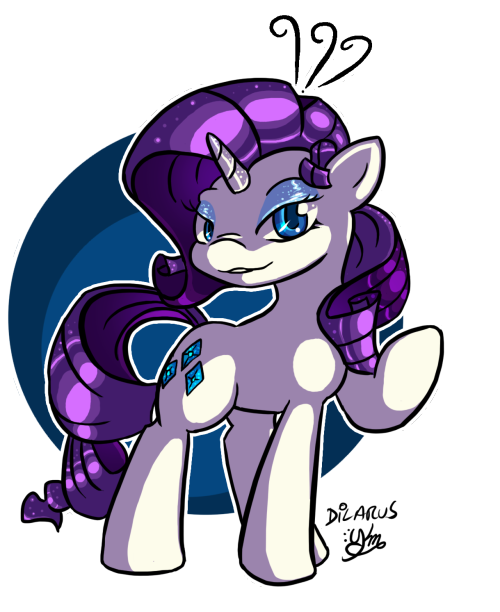 southernbelleaj:  Rarity. She’s Fabulous. Lineart by myself, inks and colour by Aminentus.  <3