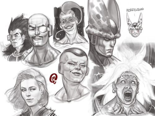 Back after a short break from art. Some head and expression practice with DBZ chars. COMMISSION INFO