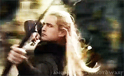 anunexpectedhotdwarf:Legolas looking fab standing/jumping on the dwarves heads.requested by glorious