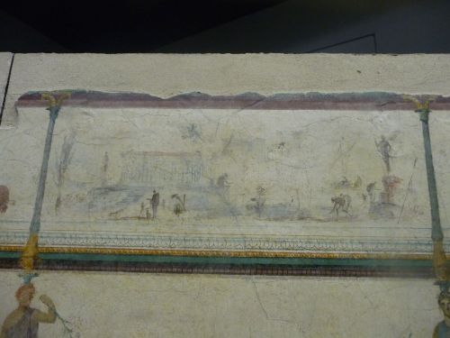 romegreeceart:Palazzo Massimo - Villa of the Farnesina (set 4)Corridor1. Landscape scene (detail)2. 