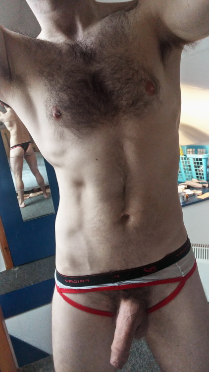 manbunofscience:  Experiment for Friday - non-traditional jockstrap positions. Discuss…