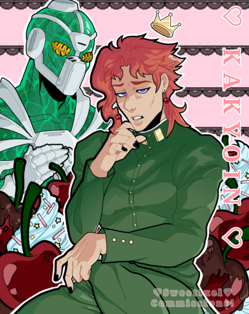 sweetixel:2/3 kakyoin commission transparent and background versions for @cherriesandratsSomebody fo