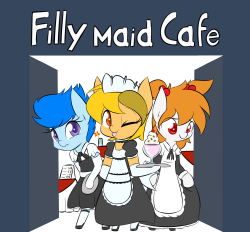 ask-gamer-pony:  Filly Maid Cafe is now open.