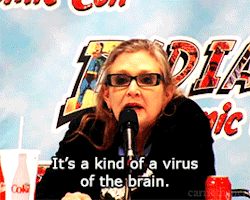 carrieffisher: Carrie Fisher explains to a little boy what ‘bipolar’ means, at Indiana Comic Con 2015. 