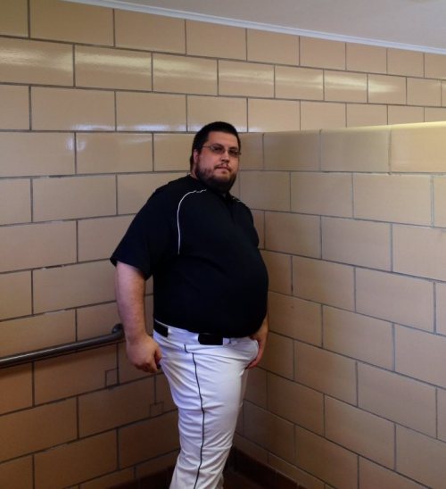 cubziz:  Decided to wear my baseball uniform when driving back into town yesterday. Caught a glimpse of myself in the mirror at the rest stop, so snapped a few pics. Thought of you all and figured I’d share. (And before anyone asks, no I wasn’t wearing