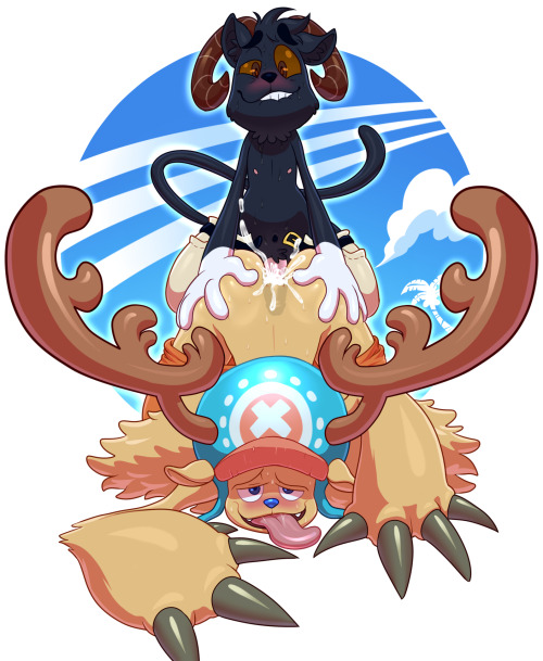 gerrkk:Commission for @ja-beezy of their OC squishing into Chopper’s insides.——&md