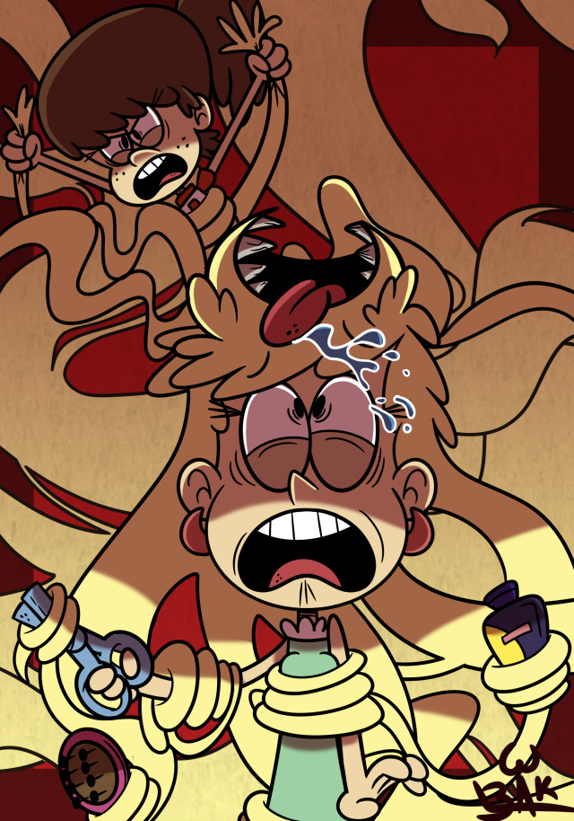 Drawlloween Day 4: Hair scare routine. Unruly hair is the worst.