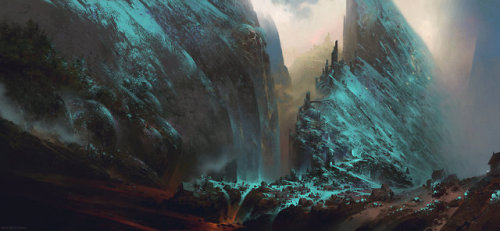 cinemagorgeous:Mountain Road by artist Max Bedulenko.