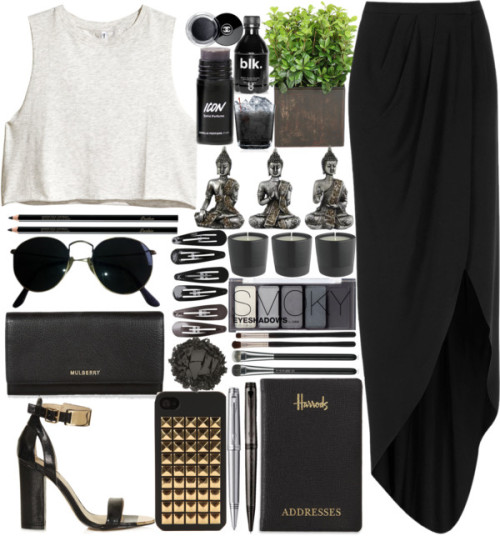 NYC Walk! by gotvogue featuring black candles ❤ liked on PolyvoreH M sleeveless shirt, $4.85 / Bouti