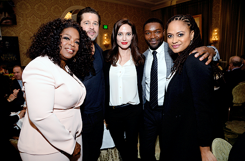 ikonicgif:Oprah Winfrey, Brad Pitt, Angelina Jolie, David Oyelowo and Ava Duvernay at the 15th Annua