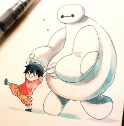 cousaten:  Baby Hamadas with Babysitter Baymax!