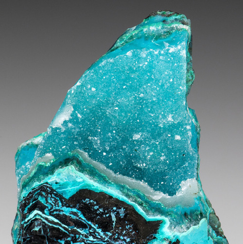hematitehearts:  Quartz on ChrysocollaLocality: Ray Mine, Pinal Co., Arizona, USA