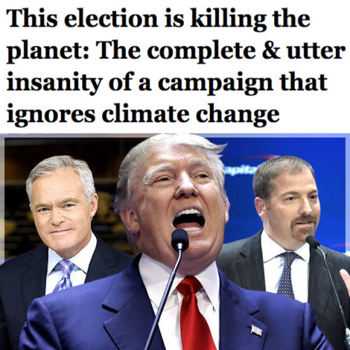 salon: Climate change is possibly the greatest act of murder-suicide in the history of the mankind. 