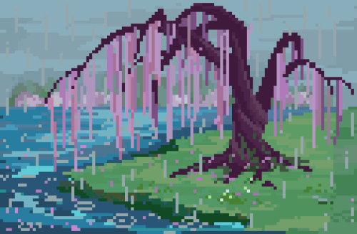 I’m new to pixel art so i started off with some simple trees..