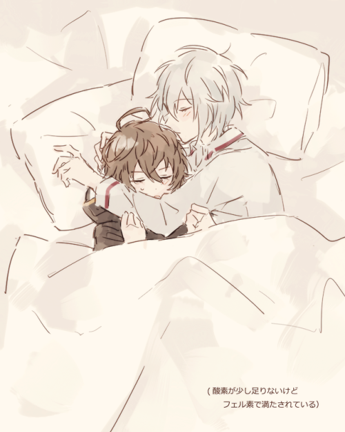 Lucifer/Lucilius’ sleep style(Lucisan/….how do you call Belial x Lucilius?)