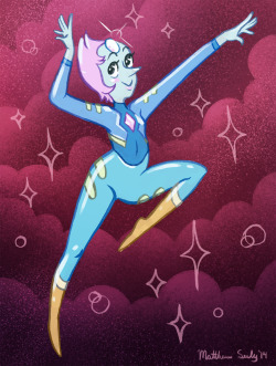 matthewseely:  Colored this weirdly posed space Pearl from last month’s #inktober as well.