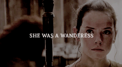 oikenobi:  “She was a free bird one minute: queen of the world and laughing.”