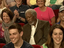 latenightjimmy:  Morgan Freeman Falls Asleep