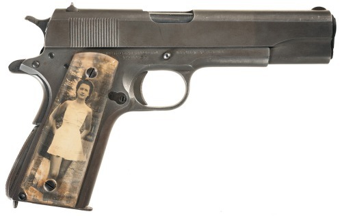 peashooter85:  World War II Colt 1911 Sweetheart Grips, During World War II the Colt M1911A1 was the standard sidearm of the US military, arming American soldiers across Europe, North Africa, and the Pacfic.  One common practice among GI’s was to modify