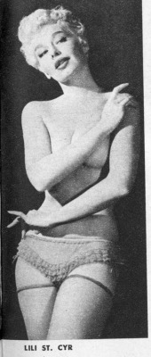 beforethecolon: Lili St. Cyr. Vue magazine,