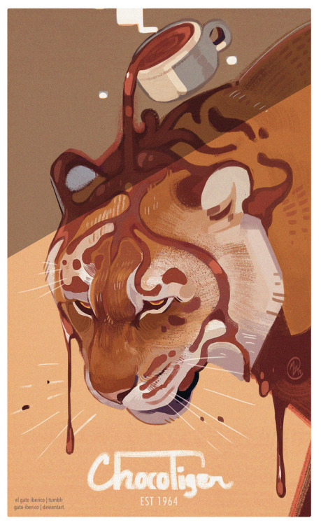 gatoiberico:Another piece voted on by patrons from last year, but of a chocolate tiger!-Patreon - De