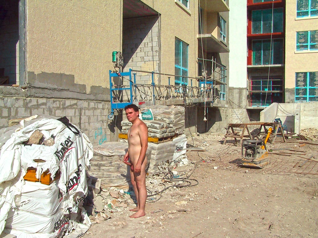 lovenudists:  Wow! There he is: Naked in Public ! Erect in Public ! Over and Over
