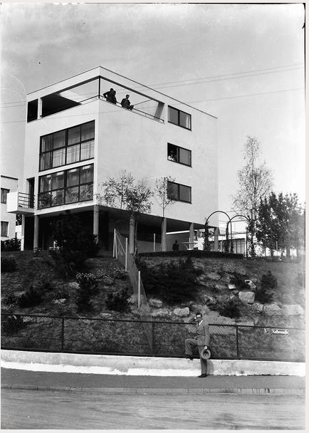 Impressions from Weißenhofsiedlung Stuttgart, 1928. 1-3 Corbusier House, 4 Mies van der Rohe House. 