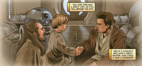 Star Wars Minute on X: Theory: Qui-Gon Jinn was a figment of Obi-Wan's  imagination, created to absolve himself of the unbeatable guilt for having  failed Ani and letting the Sith take over