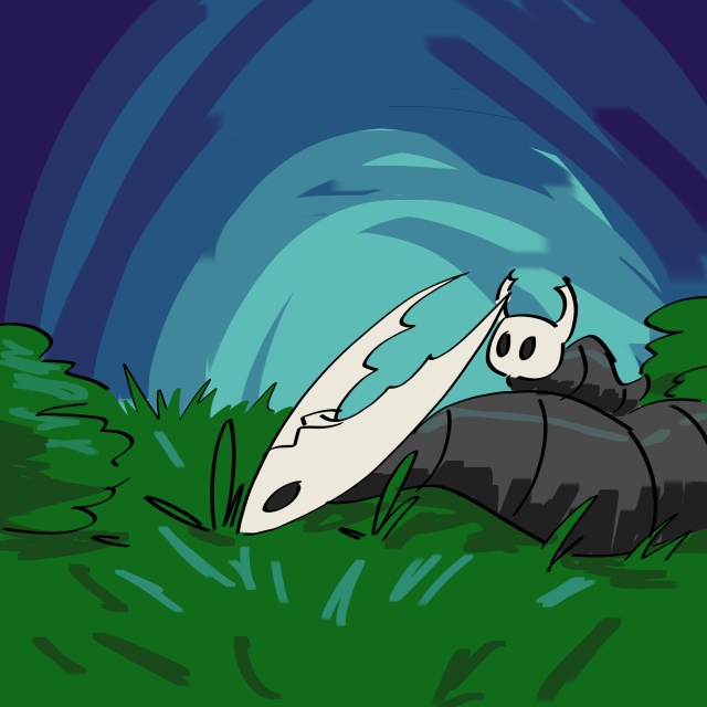 The colored slug drawing, without any text.