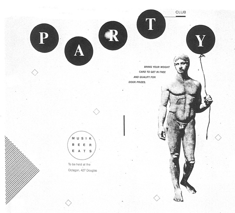 aqqindex:Richard Loeffler, Invite for I.S.U. Weight Club Party, Circa 1986