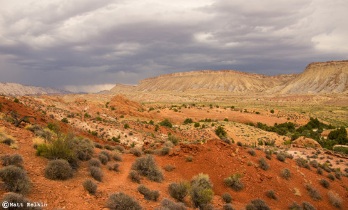 nolonelyroads:Waterpocket Fold looking North, Capitol Reef National Park, UT