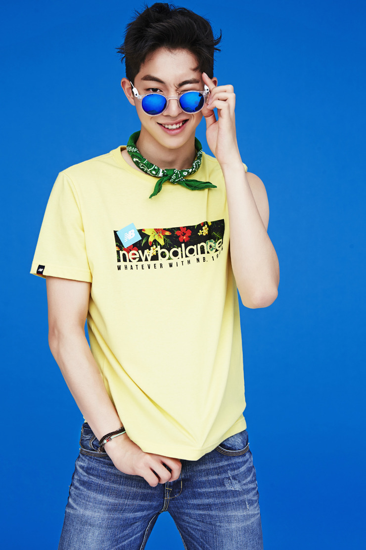 stardustmodel:  남주혁 Nam Joo Hyuk New Balance 2014 S/S Wild Flower Pack T-shirts