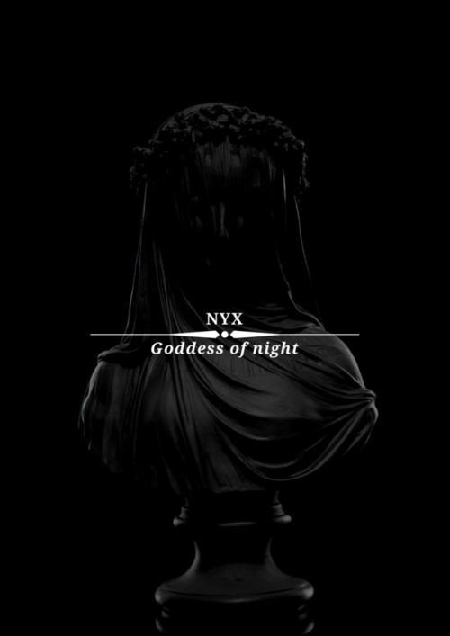 dorcasmeadewes: mythology posters: nyx ”nyx is the greek goddess (or personification) of the n