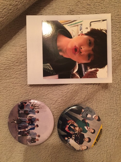 Jungkook Polaroid - $13 Big Bang button - $5 Ikon button - $5 Block b blooming period - $11 Jonghy