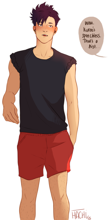 felidadae: Kenma’s hair grew out some more over the spring holidays and Kuroo’s v fluste