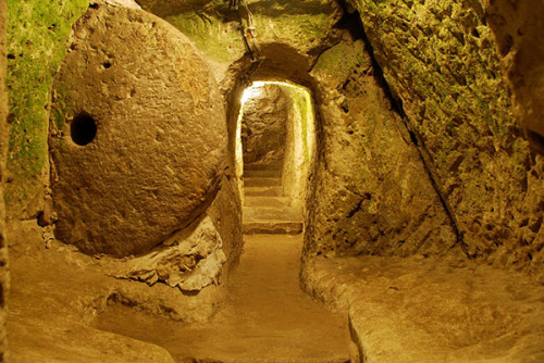unexplained-events:  Ancient Underground City Found Mustapha Bozdemir, while renovating his inherited house in Turkey, came across a massive subterranean tunnel system with cave-like rooms underneath the house. You don’t come across that kind of thing