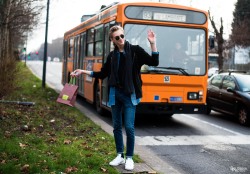 lechiffrehuit:  Dominik Sadoch after Etro FW15/16 earlier today.Credits : @boutaynaphotos