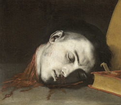 amare-habeo:   José de Ribera   (Spanish-Italian, 1591 - 1652) Head of San Gennaro, N/D Oil on canvas, cm 41 x 47   