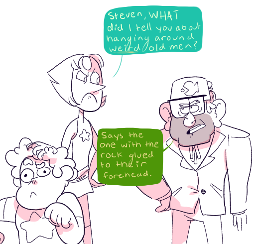 wet-monsoon:the gems meeting the pines (requested by steamarcana)