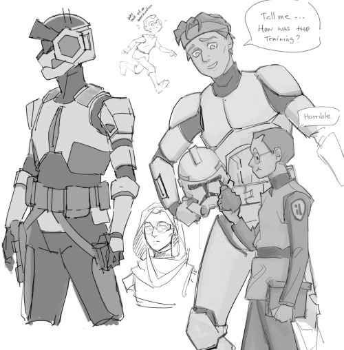Idk About Canon But I Like The Idea Of Stressed But Young Big Bro Hunter Worried About Baby Tech