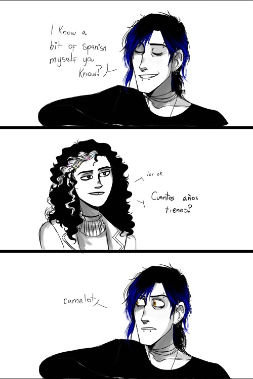 valentimmy:sibling momentYou may or may not know other languages Douxie, like, elven, and other anci