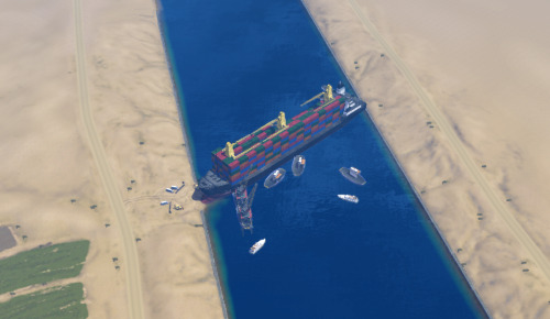 So… I’ve created the Suez Canal accident in CAW lol CC credits: @aroundthesims, @mons0on, Mor