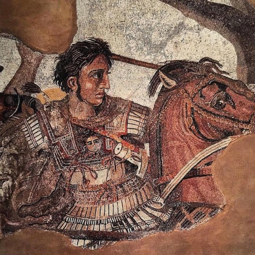 This photograph shows a detail from one of the most celebrated ancient mosaics to have survived into