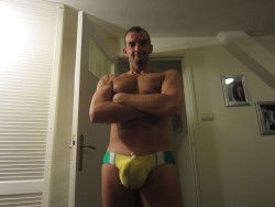 tax71ass:  N2N Bodywear   Handsome sexy man and with an eye catching bulge - WOOF