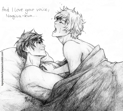 kgsexysketchyspace:  If you remember what Nagisa told Rei in drama CD, clap your hands. And please tell me, I am not the only one who had naughty thoughts because of that…100% nsfw this time. I wanted to upload little bonus - the second sketch without