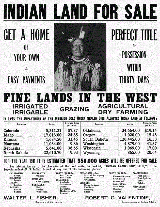 kingofhispaniola:  cipotaaa:  “To bring him out of savagery into citizenship we must make the Indian more intelligently selfish before we can make him unselfishly intelligent. We need to awaken in him wants…Discontent with the teepee and the