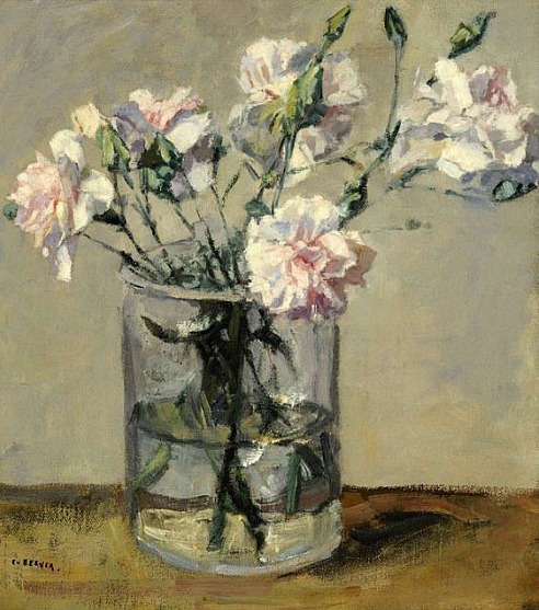 stilllifequickheart:  Emanuel Samson van Beever Pinks in a Vase Early 20th century