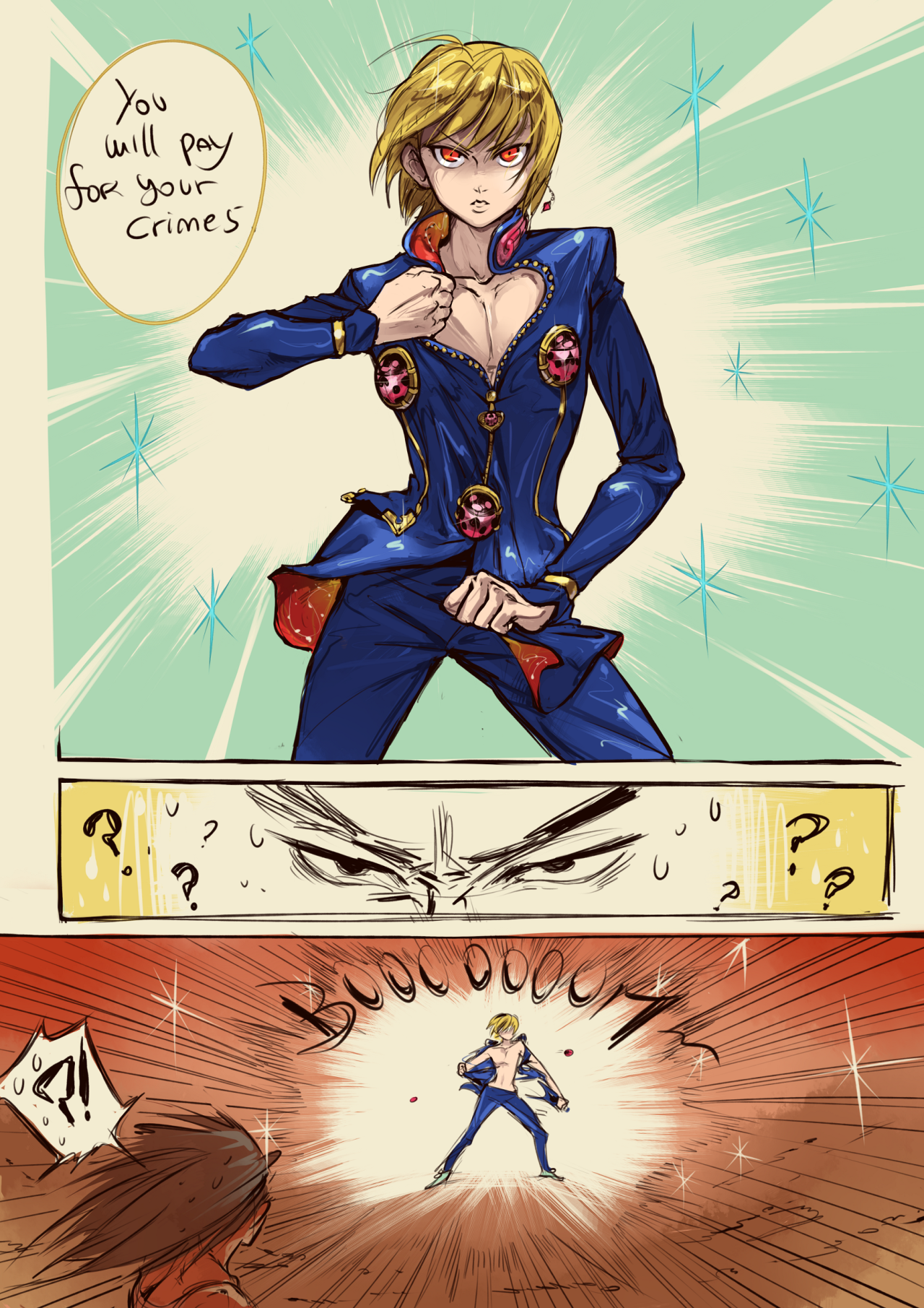 alderion-al:  Literalmente… una ensalada de JJBA x HxH 